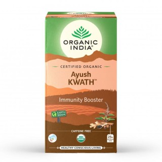 Organic India AYUSH KWATH 25 Tea Bags, Immunity Booster Infusion Bags